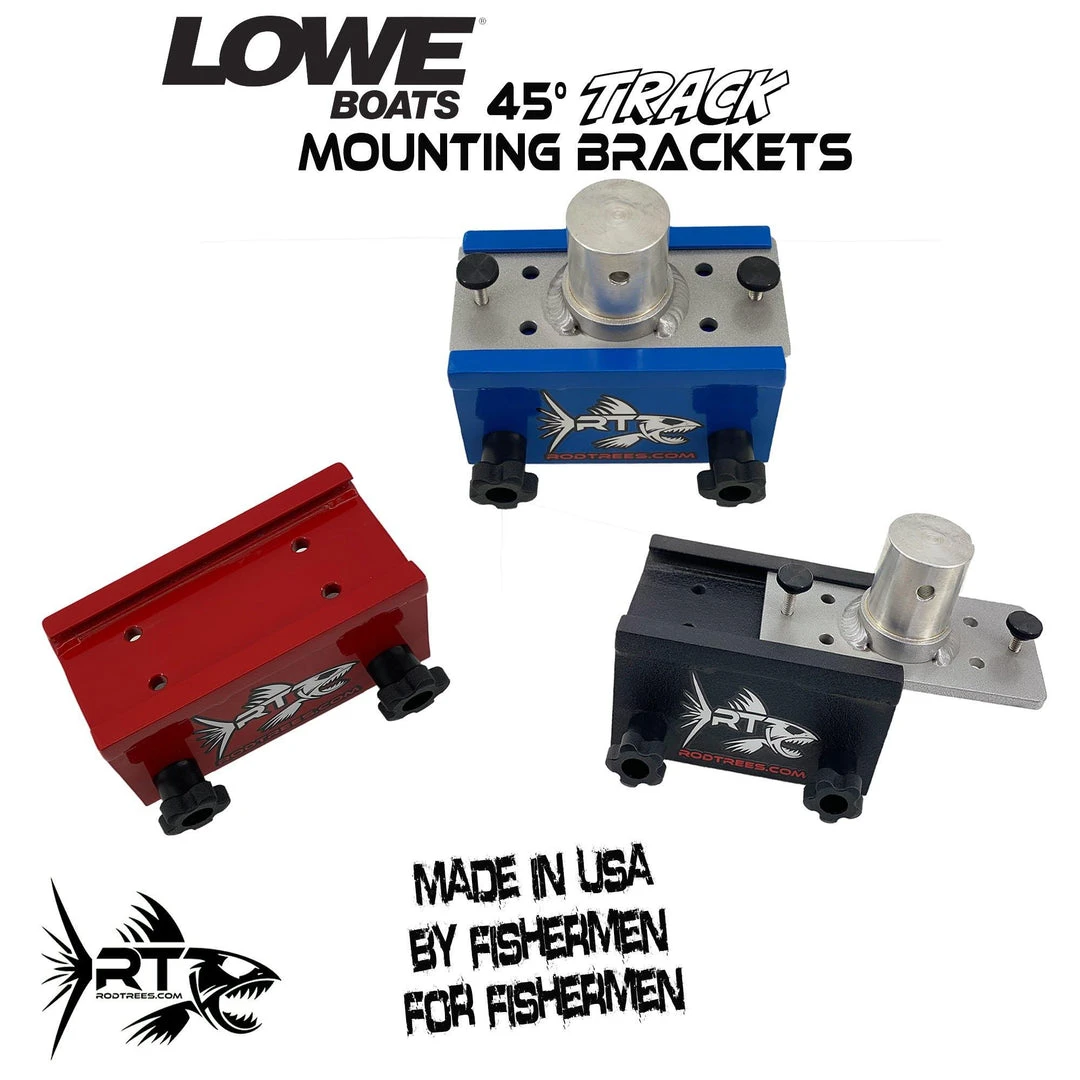 Rodtrees.com Lowe 45⁰ Track Top Mounting Bracket Set Mounting Brackets 1 Rodtrees.com Lowe 45⁰ Track Top Mounting Bracket Set Mounting Brackets